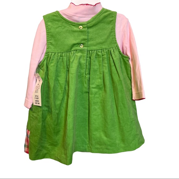 NWT Chantilly Place Green & Pink Dress size 18 months - Picture 3 of 5
